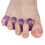 2 pezzi separatori per dita in gel di silice viola 8x3cm 9