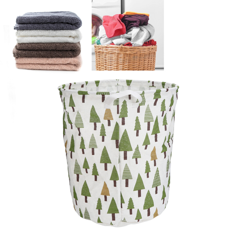 Laundry Basket Canvas Collapsible Washable Drawstring Clothes Hamper for Barber Shop