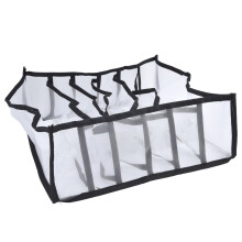 Scatola di conservazione per reggiseni in mesh divisore per cassetto in nylon a 6 scomparti