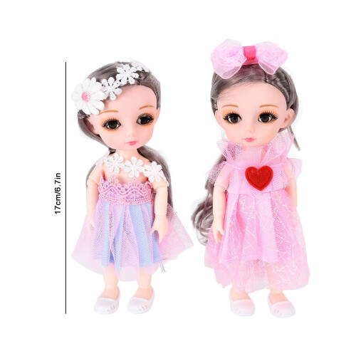 2 pezzi di bambole articolate ASM8701-3/ASM8701-4, 17 cm 2