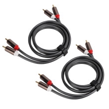 Cavi RCA audio, confezione da 2, 3.3ft, per subwoofer, apparecchi AV e amplificatori di potenza