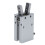 MHC2-10D presa pneumatica, foro da 10 mm, 2-artigli, Argento 1