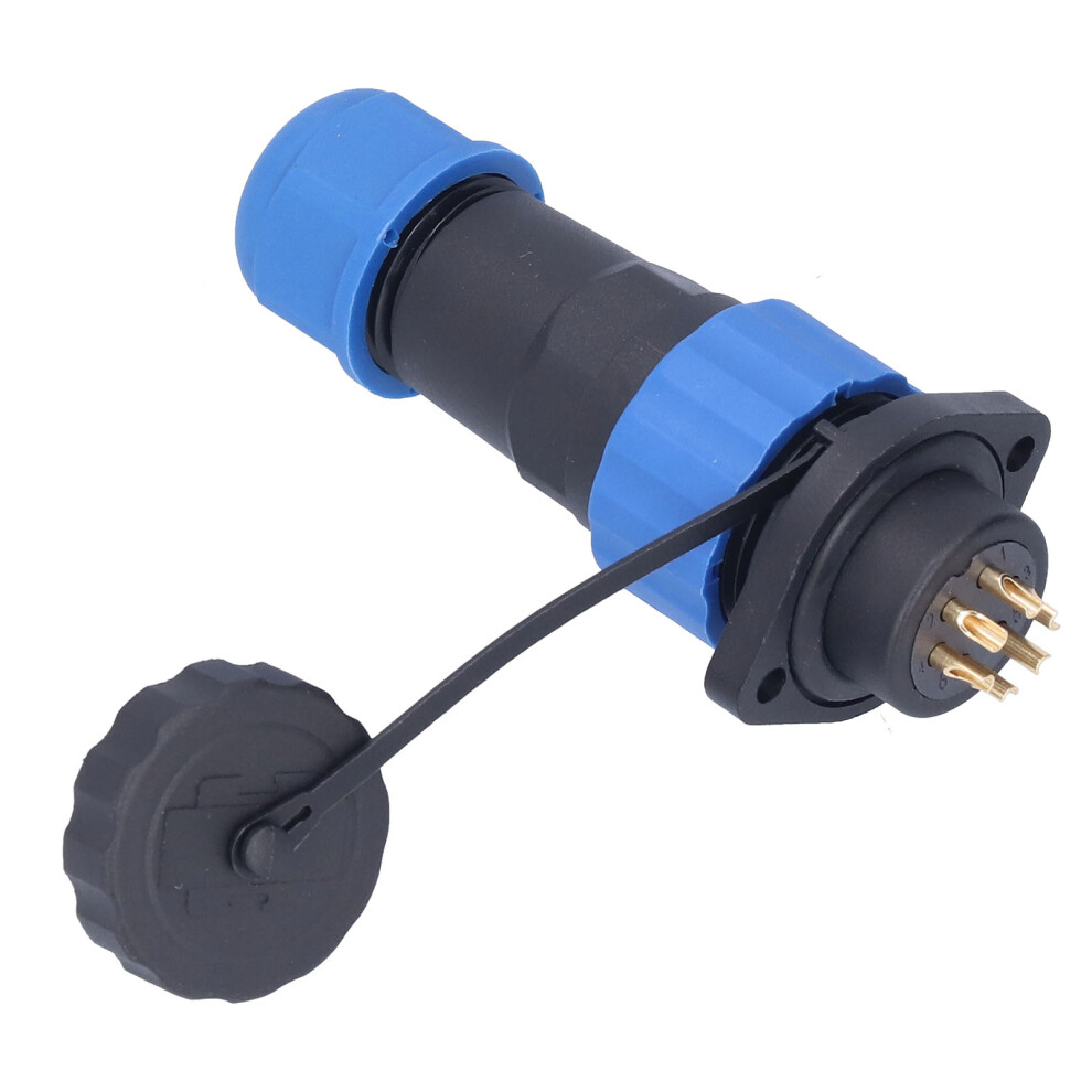 Ip68 Waterproof Plug Socket Flange Aviation Power Connector Industrial Adapter Ac380v Sp206 Pin (380V 10A) 4401322065375