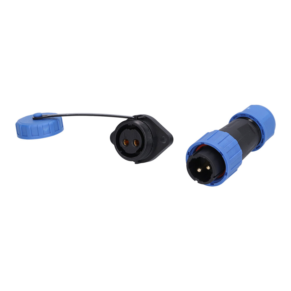 Waterproof Connector 2 Pin Ip68 Aviation Power Socket 250V 20A Flanged For Cable Wire Lp16 7901322065384