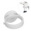 Porte-sèche-cheveux en ABS blanc, fixation murale, 10 cm 1