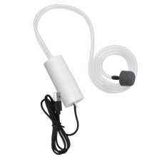 Mini pompe à air USB 8,5 3 3 cm noir avec 2 pierres d'aération