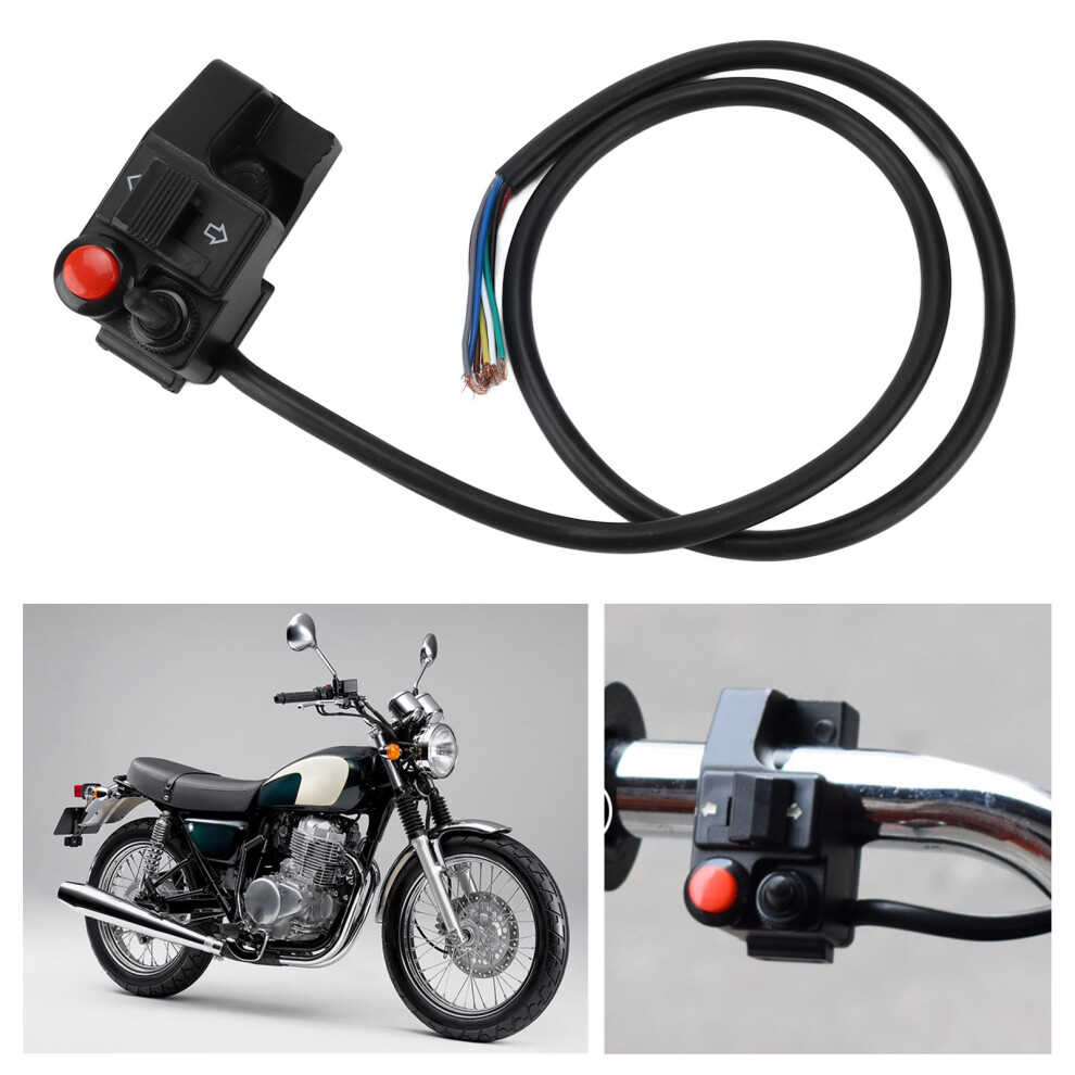 22Mm Left Motorcycle 7/8Inch Handlebar Switch 3 In 1 Horn Turn Signal High Low Beam Push Button 4941322067776