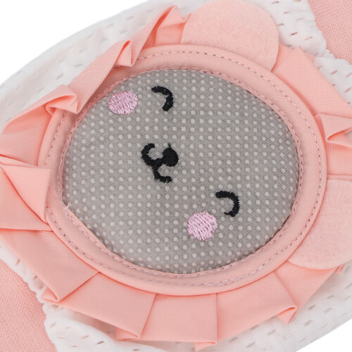 2 pièces de genouillères pour bébé, 16x7 cm, chat rose, élastique 2