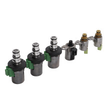 Conjunto de solenoides de transmisión 4F27E de 6 piezas ABS+Metal