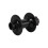 Mozzo in alluminio 6804 con cuscinetti 110mm 20mm 36H nero 4