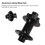 Mozzo in alluminio 6804 con cuscinetti 110mm 20mm 36H nero 10
