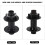 Mozzo in alluminio 6804 con cuscinetti 110mm 20mm 36H nero 6