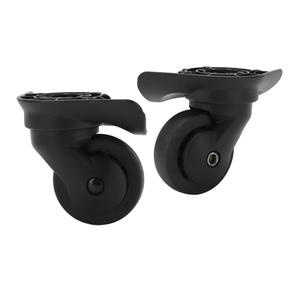 1 Pair Luggage Swivel Casters Mute Swivel Wheels Repalcement For Suitcase Black A52 4631322069091