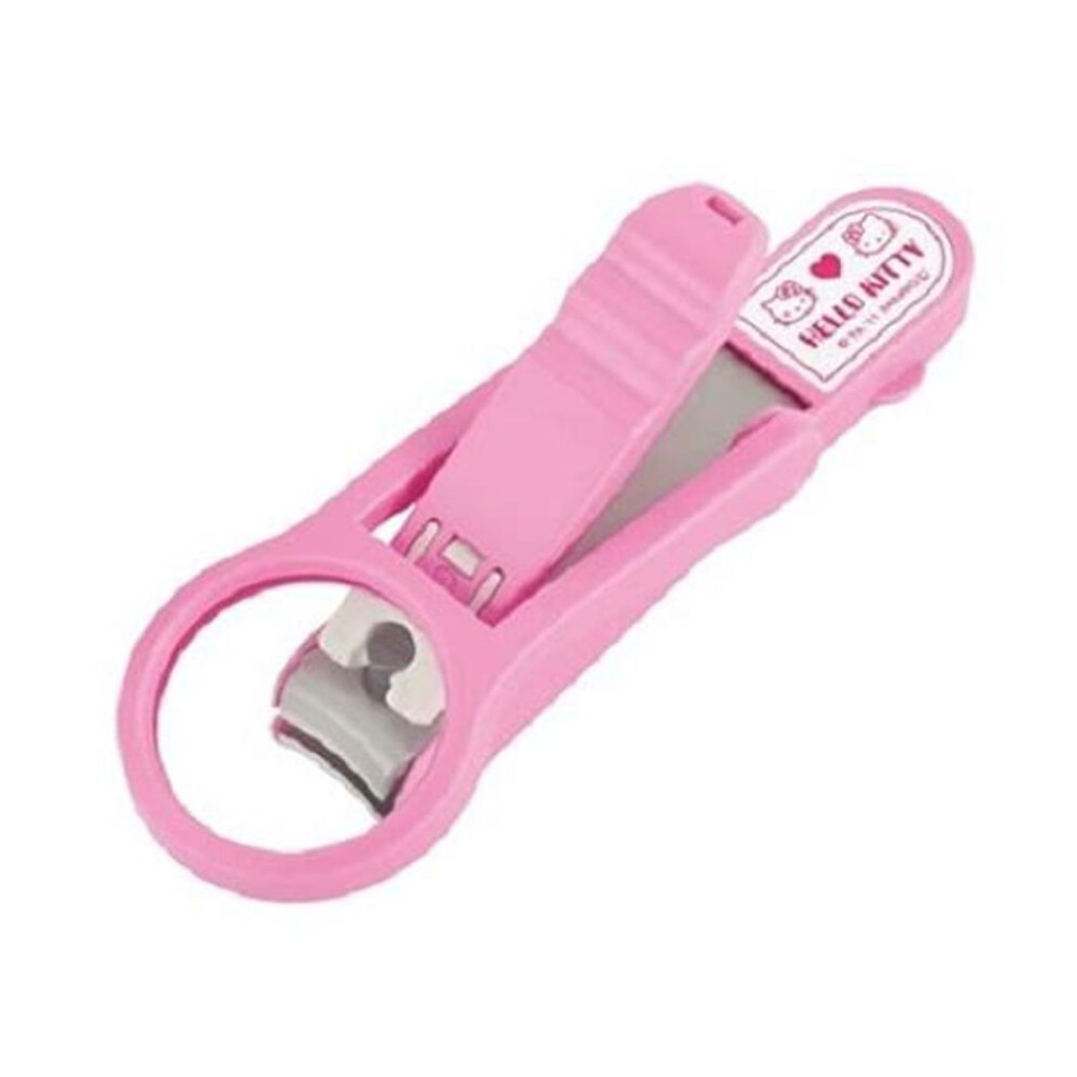 Kai Hello Kitty Nail Clipper With Loupe Nail Clipper Curved Blade Made In Japan Kk2509