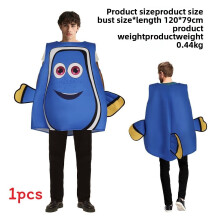 (Dolly)Disfraz de Nemo Dory Cosplay con Poliéster Suave para Halloween Fiesta Eventos Temáticos