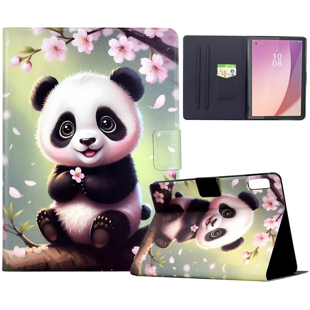 (as the picture, Sakura Panda) For Lenovo Tab M9 Tb-310fu Stand Case Pattern Printing Tablet Leather Cover With Auto Wake/sleep