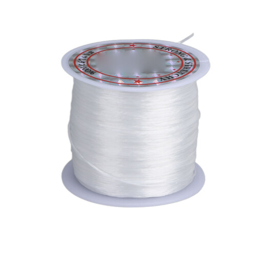 Cordino elastico da 0,8 mm 50 m Trasparente/Nero 2