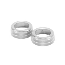 2 piezas de cubiertas de perilla de aleación de aluminio para A/C Panamera 2010-2016 plateadas