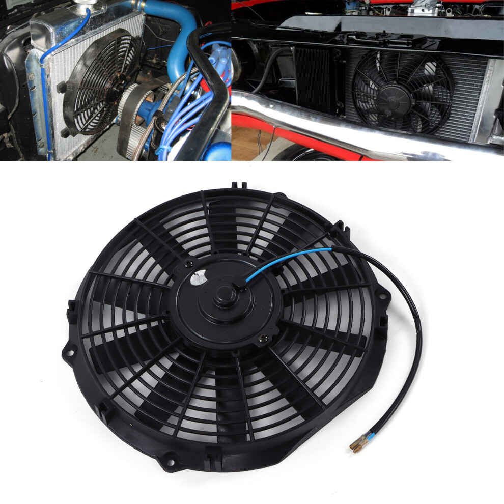 12In Electric Radiator Cooling Slim Fan Push Pull 2100Rpm 10 Blades Universal For Car 12V 80W 4621322082442
