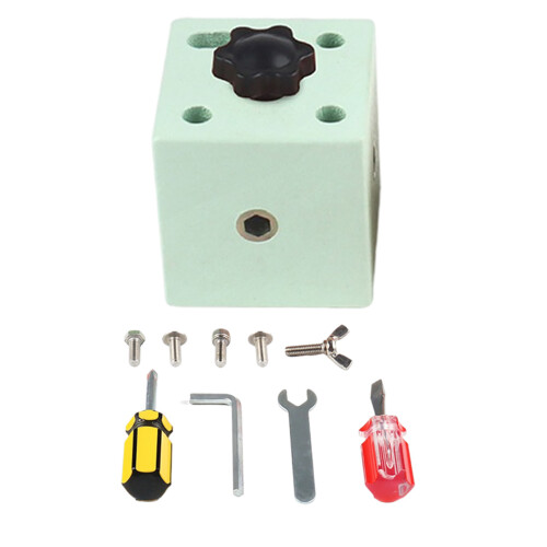 Busy Cube per bambini in pino 555cm 0,35kg legno 1