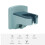 Supporto per asciugacapelli 8,5x9 cm Calibro 4,2 cm Blu chiaro 4