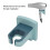 Supporto per asciugacapelli 8,5x9 cm Calibro 4,2 cm Blu chiaro 13