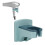 Supporto per asciugacapelli 8,5x9 cm Calibro 4,2 cm Blu chiaro 16