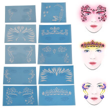 Pochoirs pour maquillage du visage en PET, 10 feuilles, FA30-FA39 Holiday