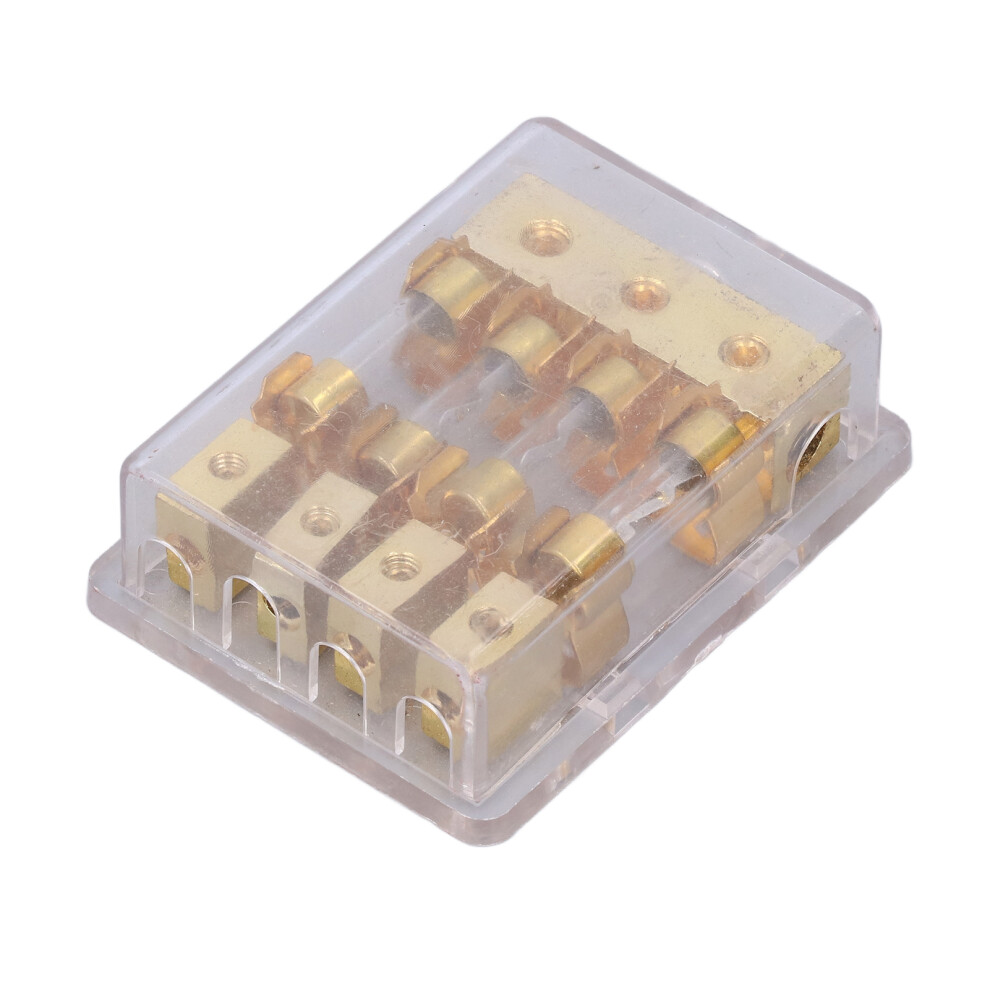 Power Distribution Block Car Audio Splitter 1 In 4 Out Ground Distributor Fuse Holder 60A 4301322085536