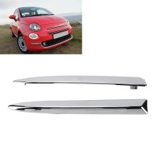 Finitura cromata del paraurti anteriore per FIAT 500 2007‑2015, facile da installare