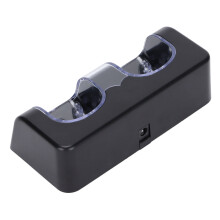 Caricatore a doppia batteria per Wii Remote dock portatile nero con cavo di alimentazione stabile