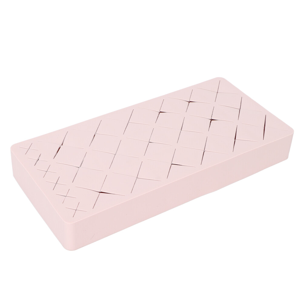 Silicone Lipstick Holder 24 Units Makeup Display Case for Makeup Brush Lipstck Jewlry Nali OilPink