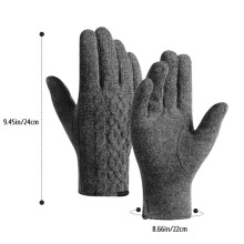 Gants tricotés taille unique gris cachemire écran tactile