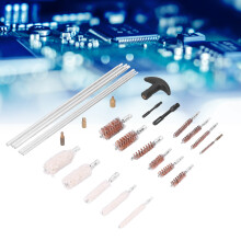 Kit de nettoyage d'armes à feu de 28 pièces, tiges argentées de 267 mm, 6/4 mm