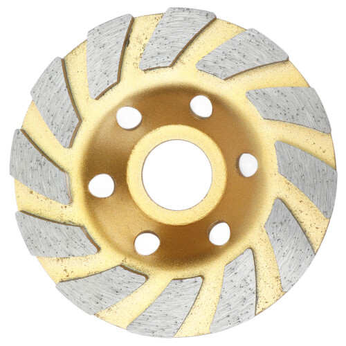 Ruota abrasiva diamantata segmentata da 4 pollici, Oro+Argento 1