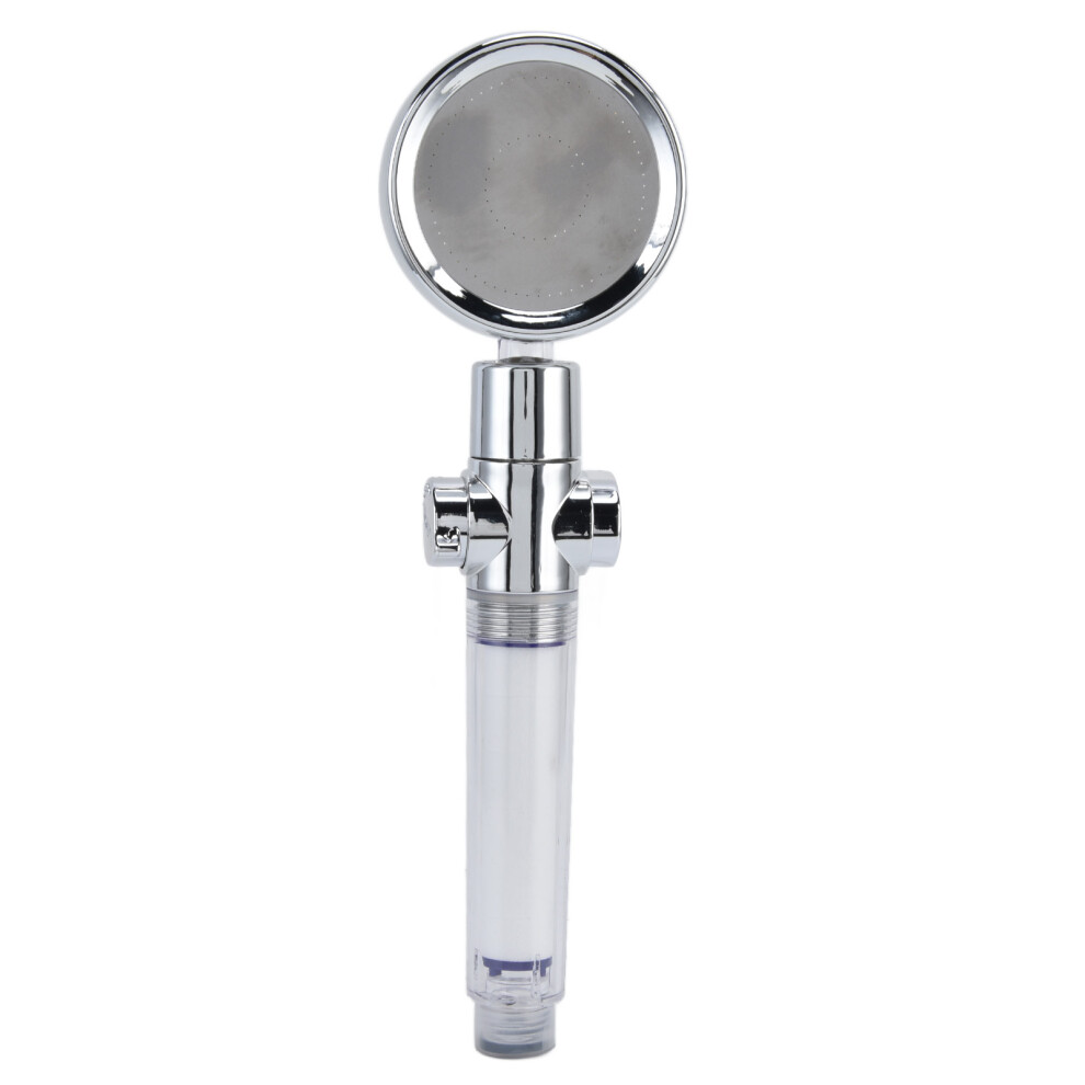 Turbocharged Fan Shower Head Handheld Propeller Driven 360 Rotation G1/2 Thread Detachable For Water Savinggold 6941322089103