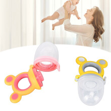 2pcs Baby Food Fruit Feeder Pacifier Cute Safe Self Feeding Nipple Teething Toy for Infant Toddler