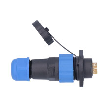 Connecteur d'alimentation étanche IP68 à bride mâle et femelle AC250V 5A