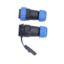 SP28 45A IP68 connecteur aviation M28x1.5 tête noire