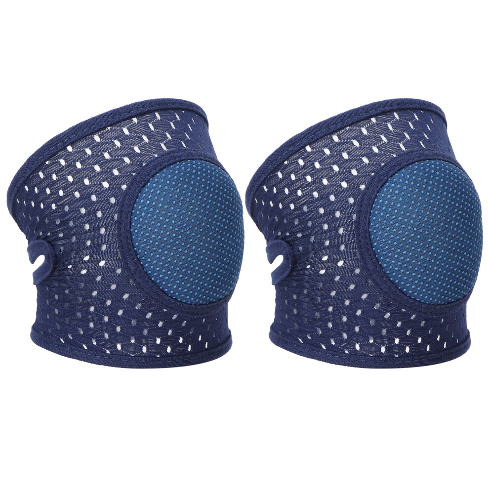 Baby Crawling Pads Soft Cotton Elastic Unisex Prevent Slip Infant Knee Protection Covernavy Blue 7621322091106