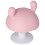 Anneau de dentition champignon - 8 cm silicone alimentaire rose 14