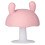 Anneau de dentition champignon - 8 cm silicone alimentaire rose 16