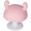 Anneau de dentition champignon - 8 cm silicone alimentaire rose 1