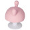 Anneau de dentition champignon - 8 cm silicone alimentaire rose 15