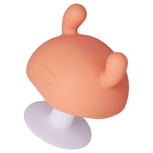 Anneau de dentition en silicone en forme de champignon 8 cm orange 2