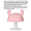 Anneau de dentition champignon - 8 cm silicone alimentaire rose 9