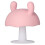 Anneau de dentition champignon - 8 cm silicone alimentaire rose 13
