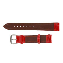 Cinturino rosso in pelle artificiale da 18 mm per orologio 94/124x18 mm