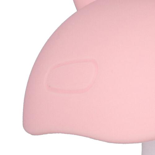Anneau de dentition champignon - 8 cm silicone alimentaire rose 2