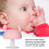 Anneau de dentition champignon - 8 cm silicone alimentaire rose 11